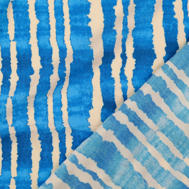 Viscose Poplin fabric Light Blue digital printed 