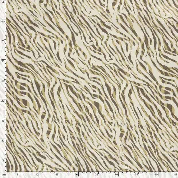 Viscose Satin fabrik Abstrakt Taupe Grau