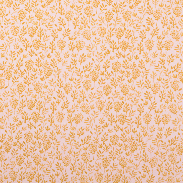 Cotton Jersey fabric Flowers Light Pink
