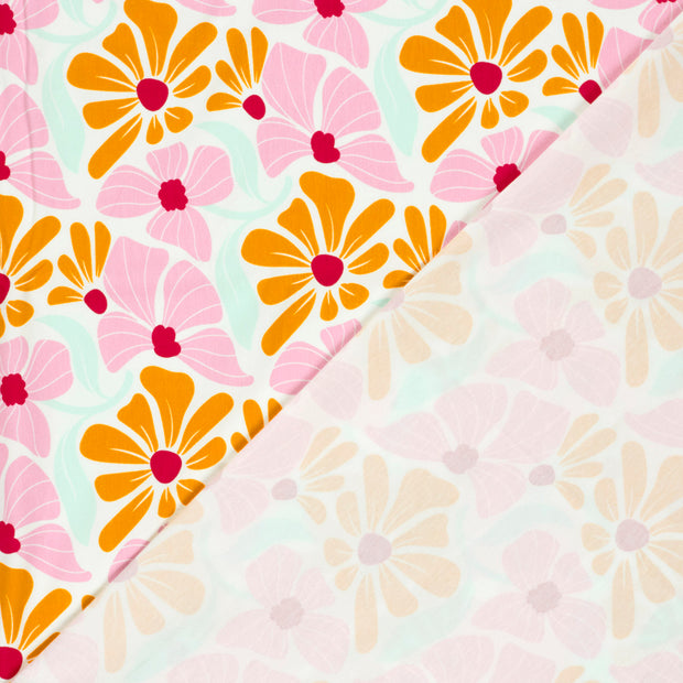 Jersey fabric Flowers printed 