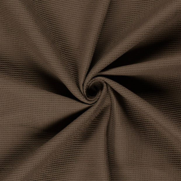 Waffle piqué fabric Brown 