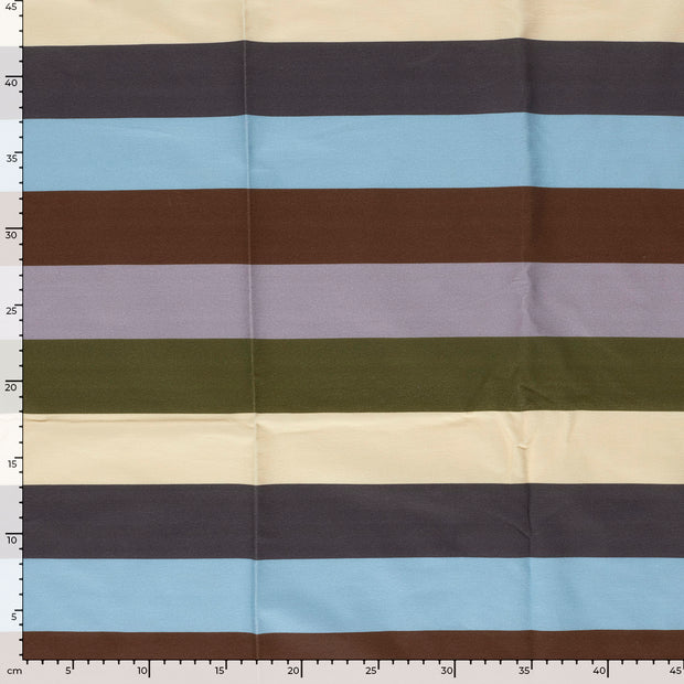 French Terry fabrik Streifen Babyblau