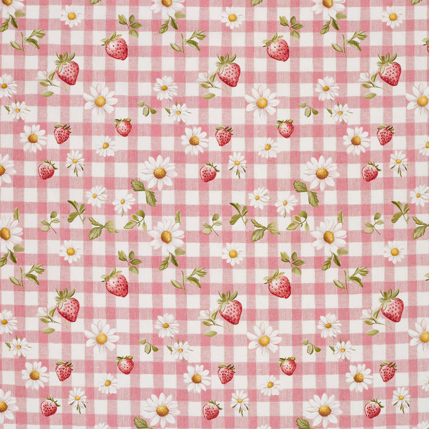 Katoen Poplin stof Roze 