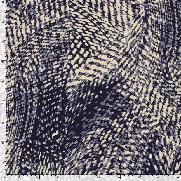 Viscose Vortex Jersey fabrik Abstrakt Marine
