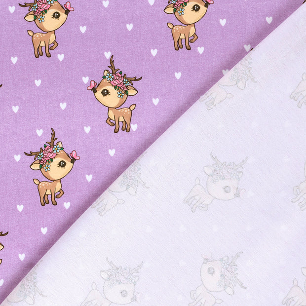 French Terry fabric Deer digital printed 