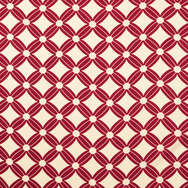 Viscose Poplin fabrik Blumen Weinrot