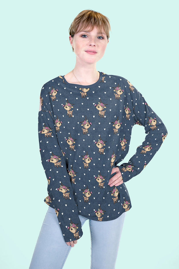 French Terry fabric Navy matte 