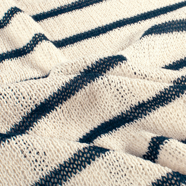 Jacquard tela Rayas Azul marino