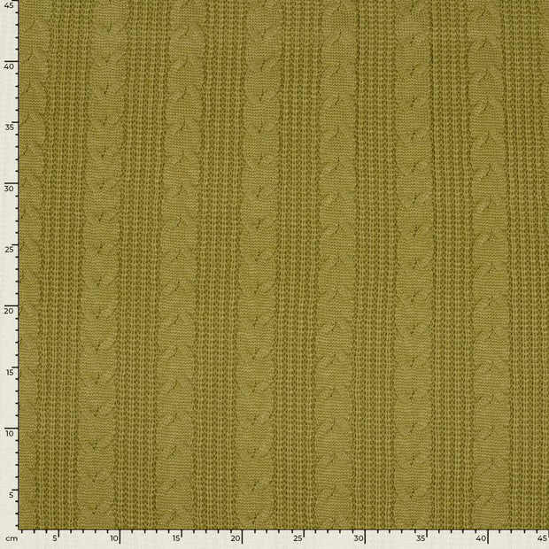 Heavy Knit tissu Unicolore Vert Citron