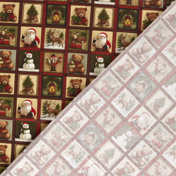 Cotton Poplin fabric Christmas digital printed 