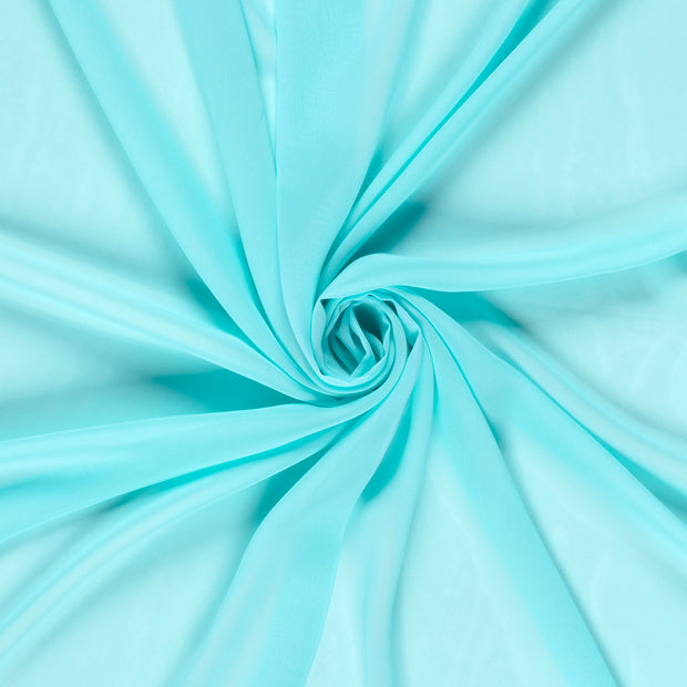Chiffon fabrik Turquoise 