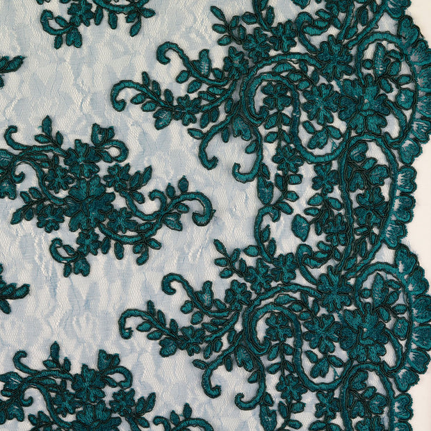  fabric Flowers Petrol