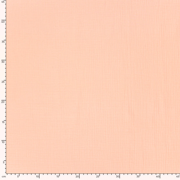 Muslin fabric Unicolour Salmon