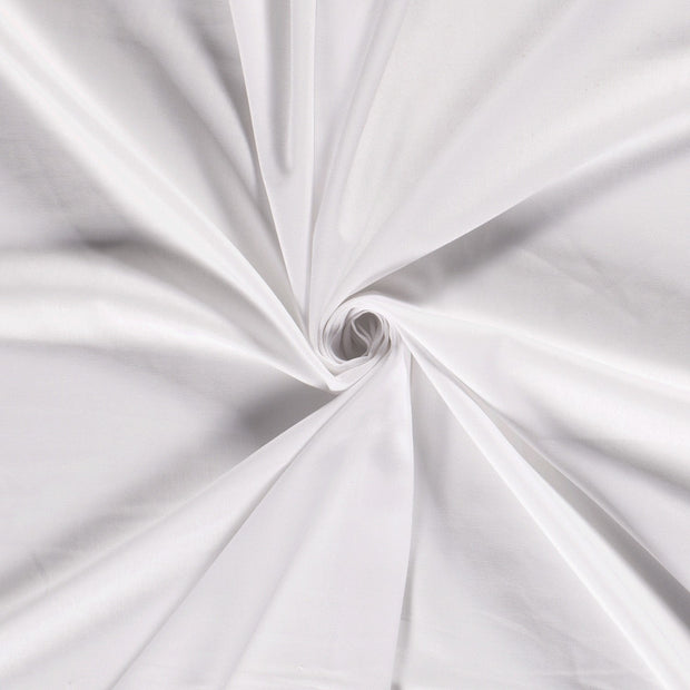 Viscose Lin Chaine et Trame tissu Blanc optique 