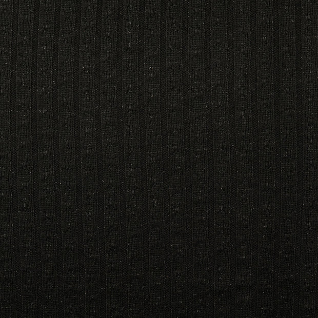 Heavy Knit fabric Unicolour Black