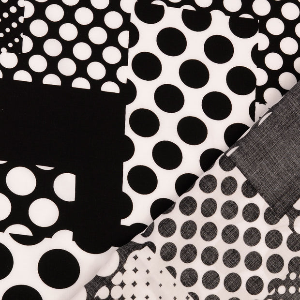 Viscose Poplin fabric Dots printed 
