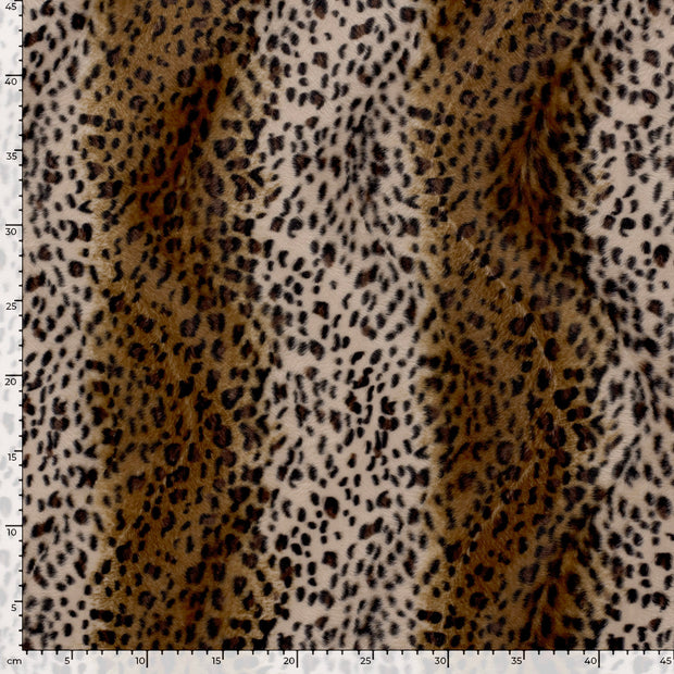 Velours tissu Guépard Marron