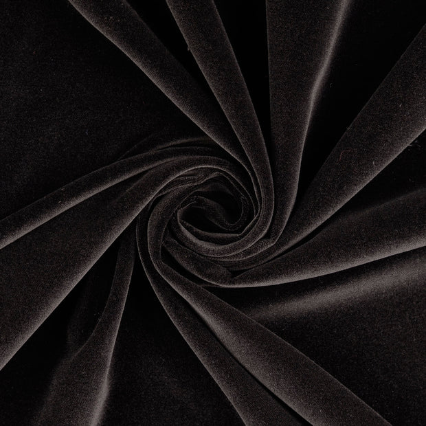 Velours fabric Black 