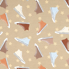 Cotton Jersey printed Shoes Grey
