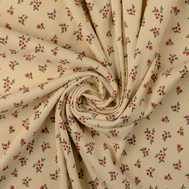 Rib Jersey fabrik Beige 
