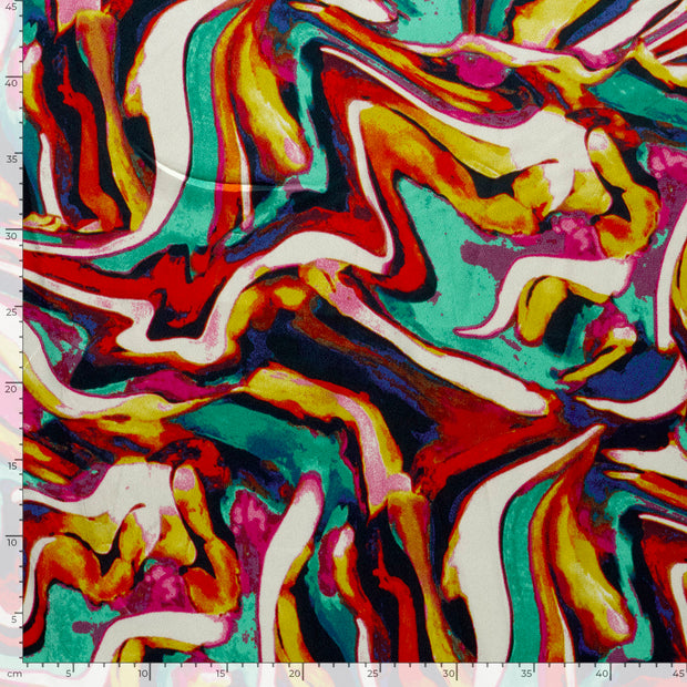 Polyester Bubble fabric Abstract Navy