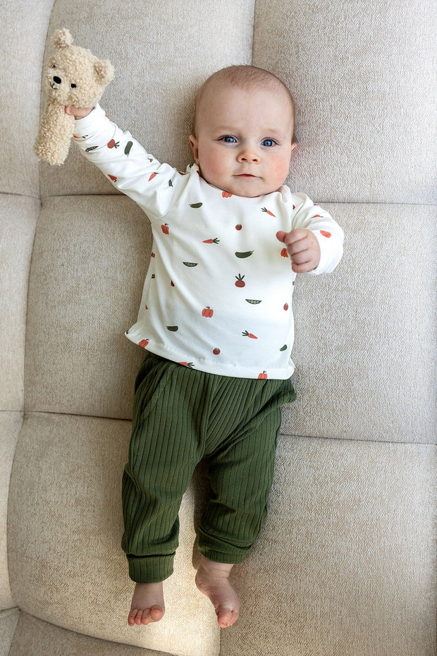 Rib Jersey fabric Unicolour Forest Green