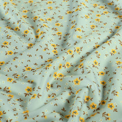 Swimwear Jersey UPF50 Recycled digital printed Flowers Mint