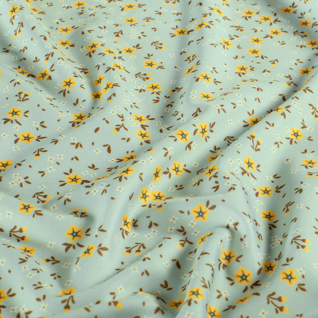 Swimwear Jersey UPF50 Recycled fabric Flowers Mint