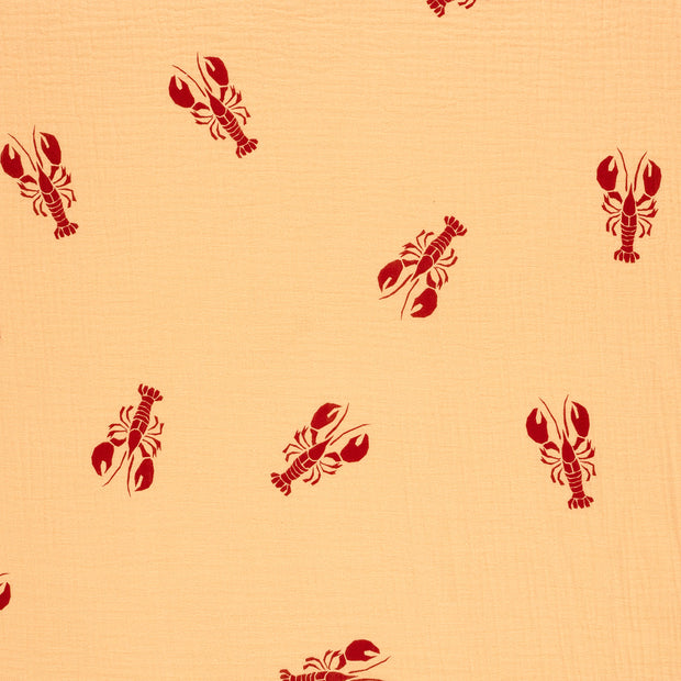 Muslin fabric Salmon matte 
