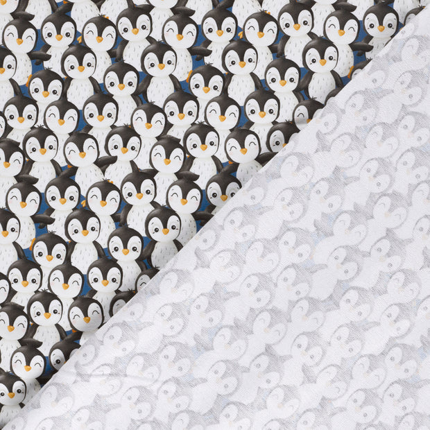  fabric Penguins digital printed 