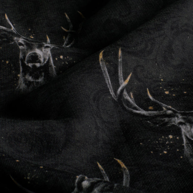 Jogging fabric Deer Black