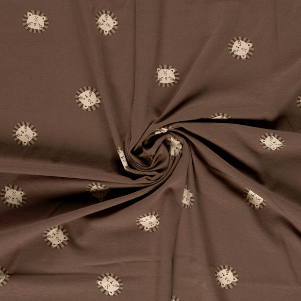 Jersey fabric Brique printed 