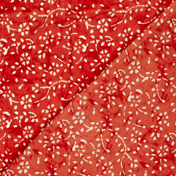 Voile fabric Flowers printed 