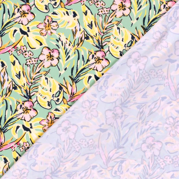 Swimwear Jersey UPF50 Recycled fabric Flowers digital printed 