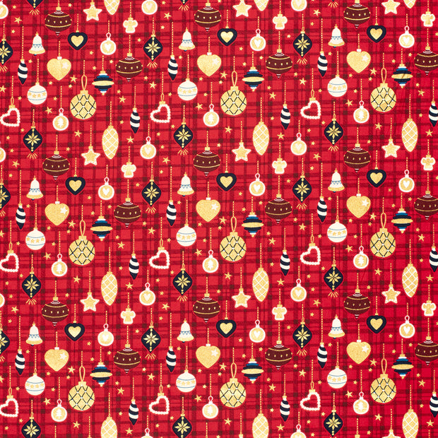 Cotton Poplin fabric Red 