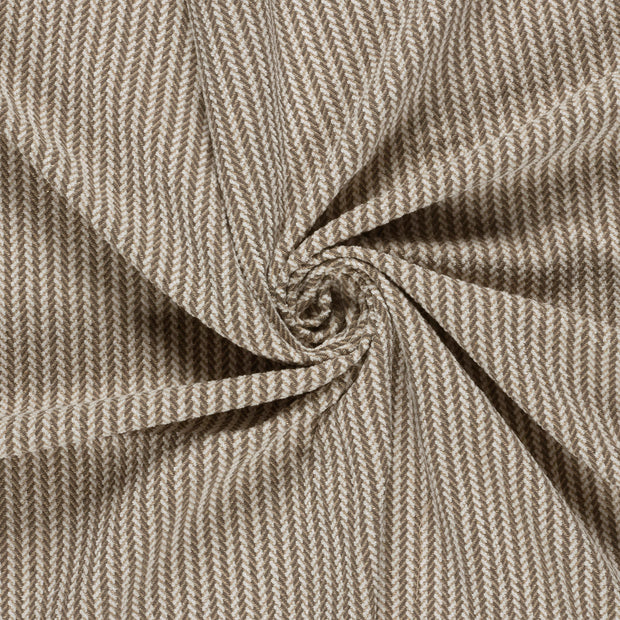 Jacquard fabric Taupe Grey brushed 