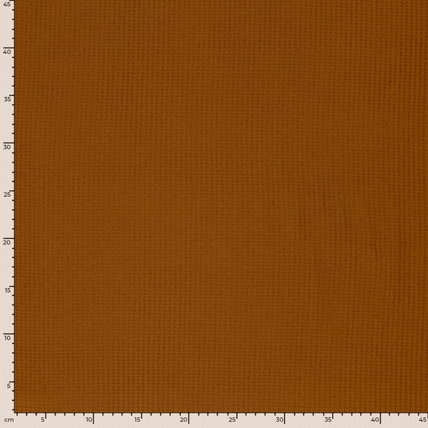 Knitted Waffle fabric Unicolour Caramel