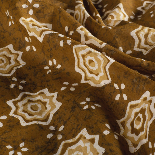 Voile fabric Abstract Oker