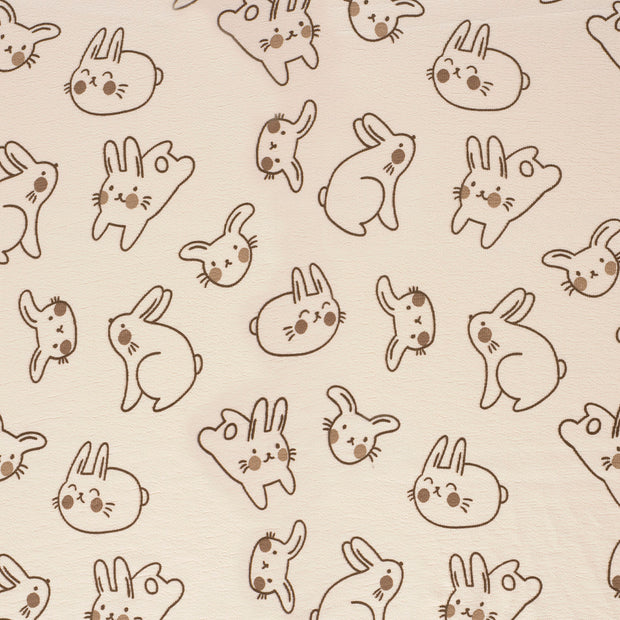 Terry Crepe fabric Off White texturized 