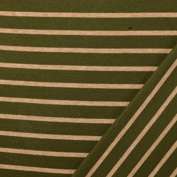 Heavy Knit fabric Olive Green jacquard 