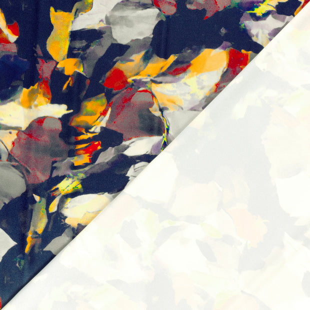 Satin fabric Abstract printed 