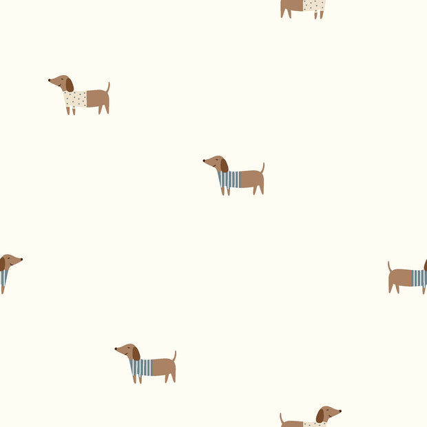 Jersey fabric Dogs Nutmeg