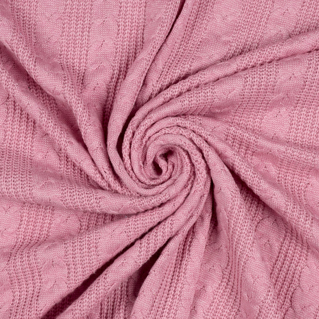 Heavy Knit tissu Rose clair fil teint 