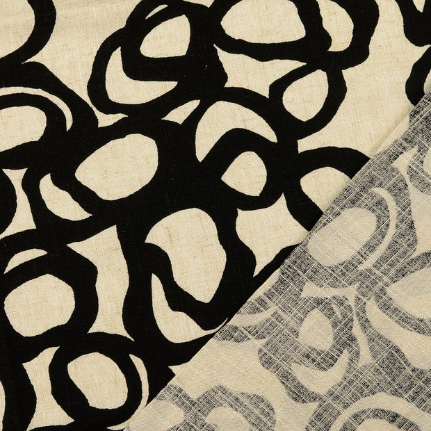  fabric Black printed 