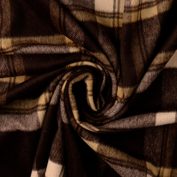 Wool Boucle fabric Brown 