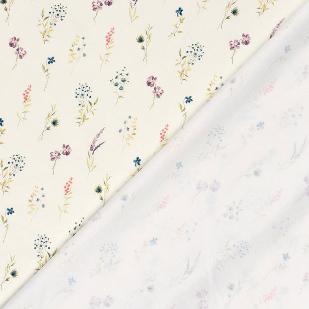Cotton Jersey GOTS organic fabric Flowers digital printed 