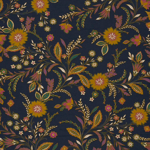 Viscose Vortex Jersey fabric Indigo matte 