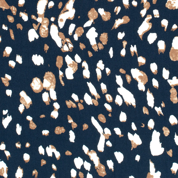 Viscose Twill fabric Dots Navy