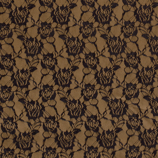Milano tissu fleurs Camel