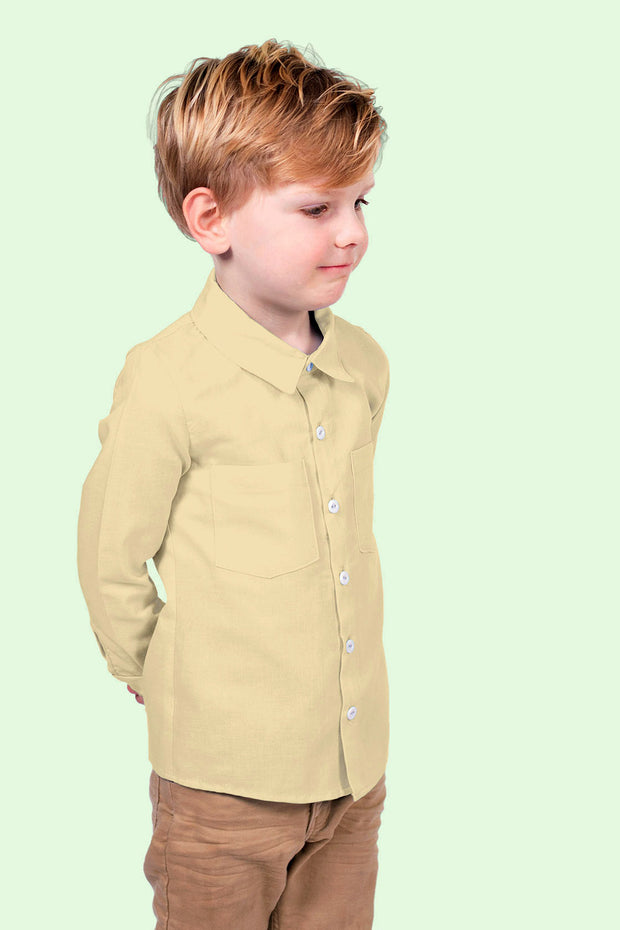 Cotton Poplin GOTS organic fabric Unicolour Beige